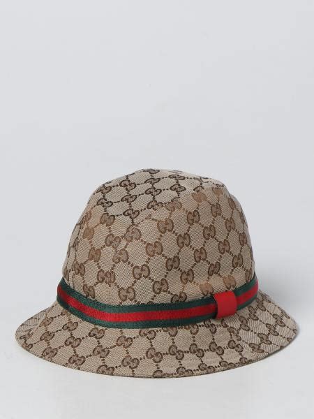 Cappello in tessuto marrone 